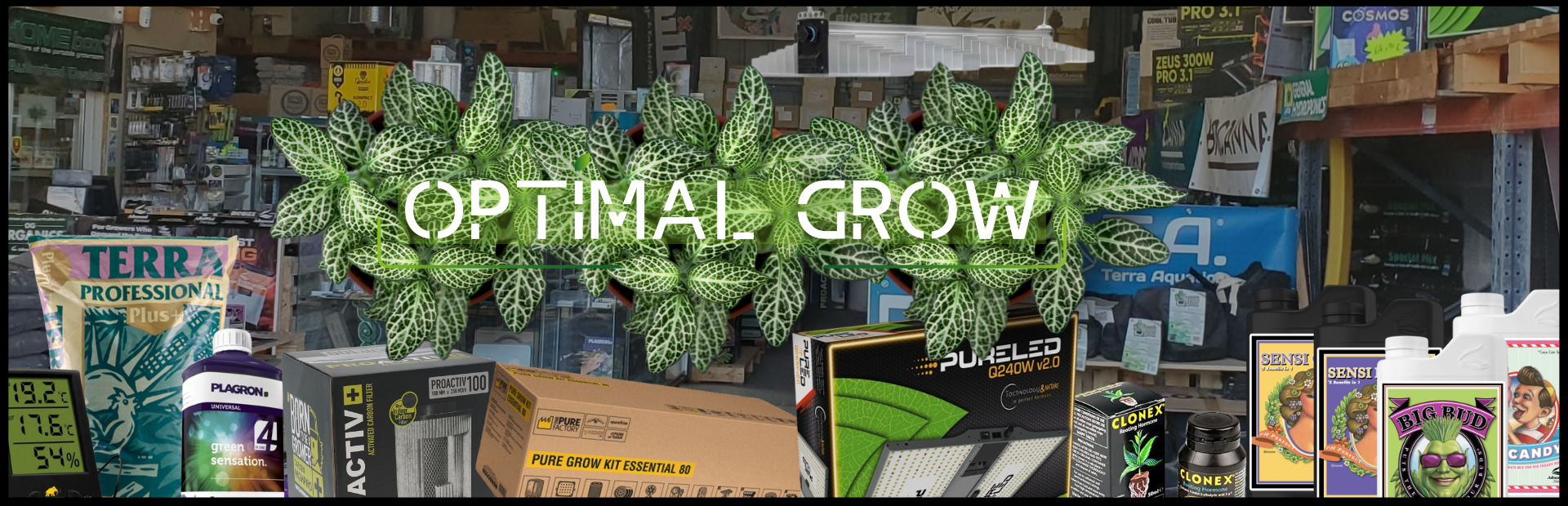 Bannière de Optimal Grow - Produits et accessoires pour la culture urbaine indoor