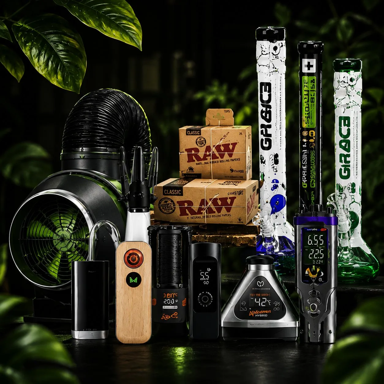 Accessoires disponibles dans le HEADSHOP d'Optimal Grow